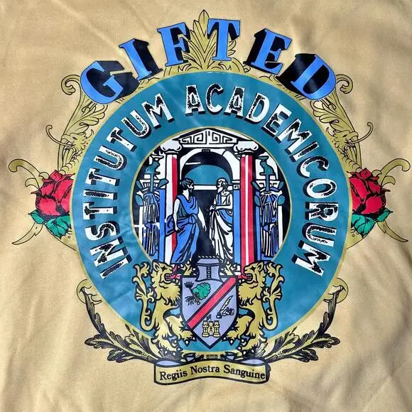 NWT GFTD LA Gifted Academy Yellow Pullover Hoodie Men’s S